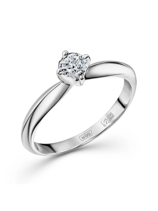 Кольцо из белого золота 585 пробы с бриллиантами