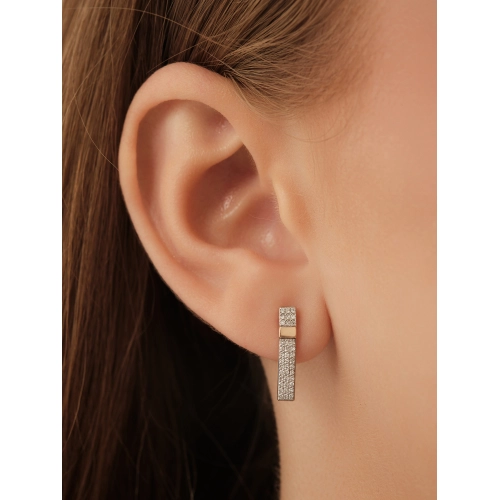 Серьги из золота 585 пробы с бриллиантами