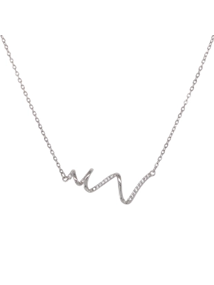 Колье из серебра 925 пробы с фианитами