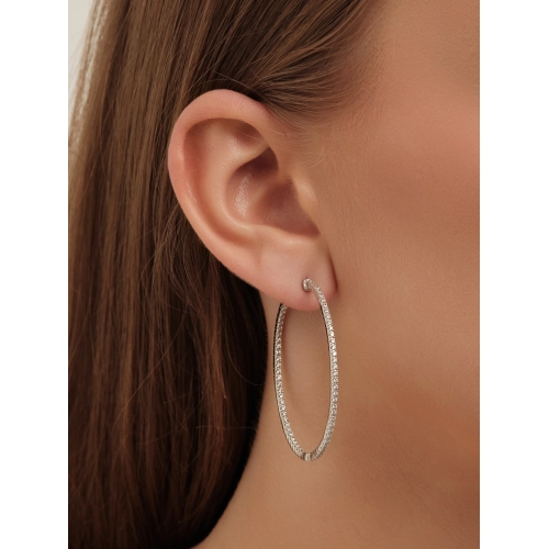 Серьги из серебра 925 пробы с фианитами