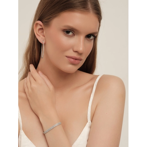 Серьги из серебра 925 пробы с фианитами