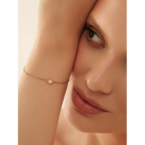 Браслет из золота 585 пробы с фианитами