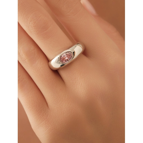 Кольцо из серебра 925 пробы с цветными фианитами