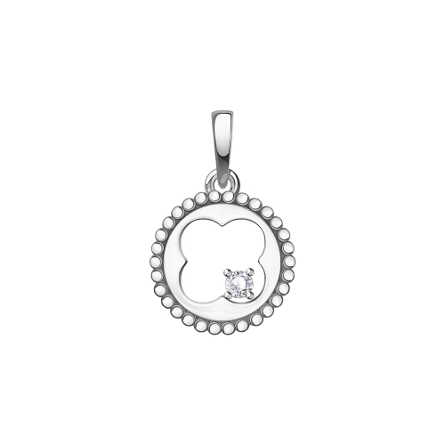 Подвеска из серебра 925 пробы с фианитами