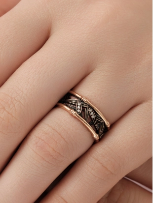 Обручальное кольцо из золота 585 пробы с бриллиантами