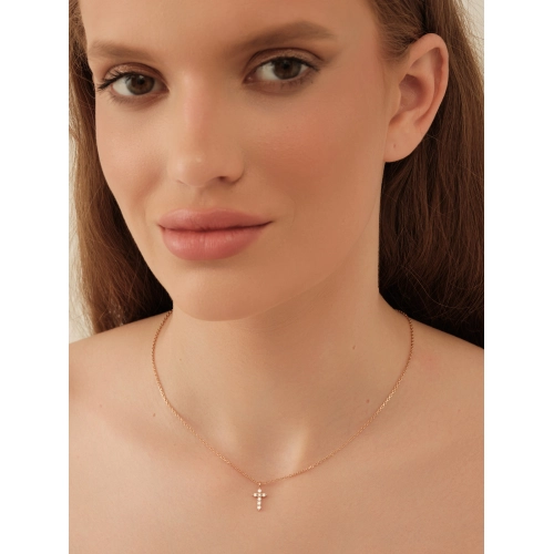 Колье из золота 585 пробы с фианитами