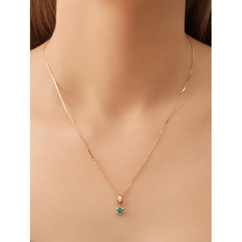 Подвеска из золота 585 пробы с изумрудом