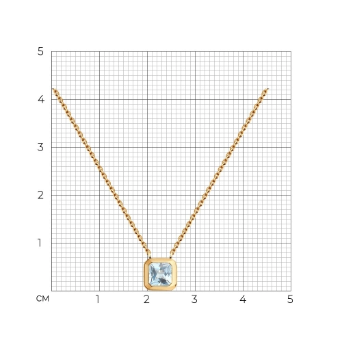 Колье из золота 585 пробы топаз