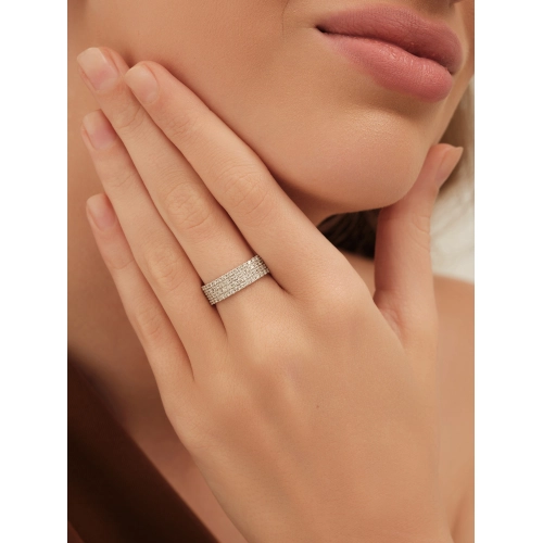 Кольцо из белого золота 585 пробы с бриллиантами