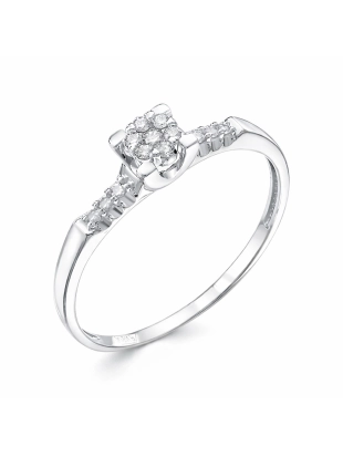 Кольцо из белого золота 585 пробы с бриллиантами