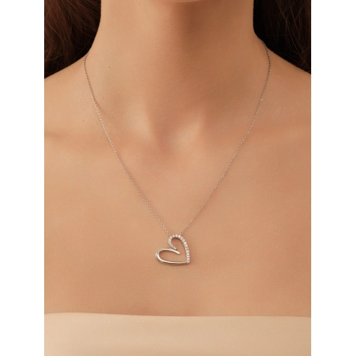 Колье из серебра 925 пробы с фианитами