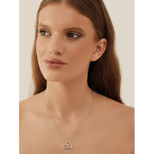 Колье из серебра 925 пробы с фианитами