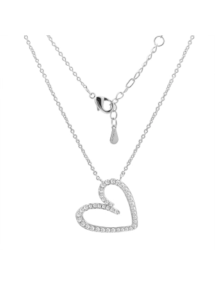 Колье из серебра 925 пробы с фианитами