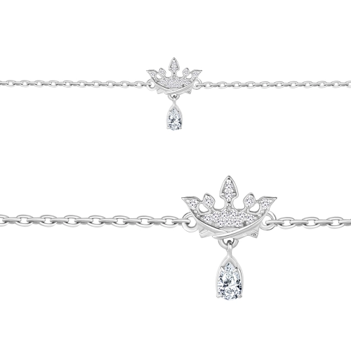 Браслет из серебра 925 пробы с фианитами