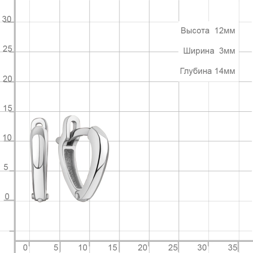 Серьги из серебра 925 пробы