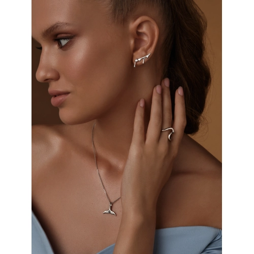 Серьги пины из серебра 925 пробы