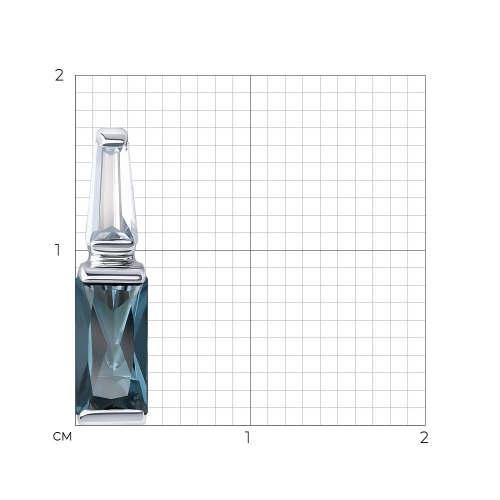 Подвеска (585 б) топаз-лондон, фианит