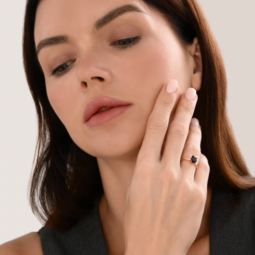 Кольцо (925 п) гранат