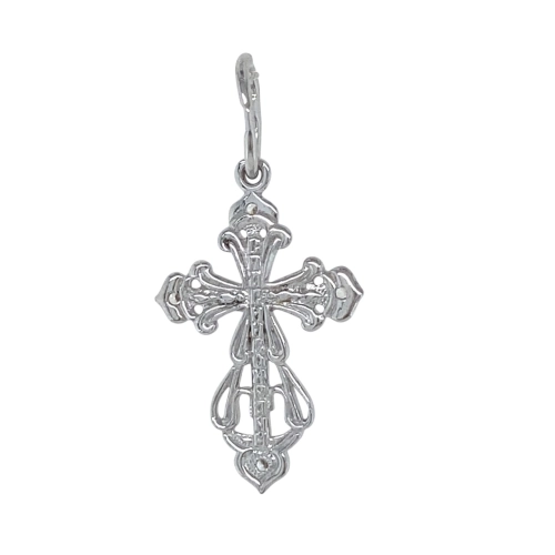 Подвеска Крест из серебра 925 пробы с фианитами