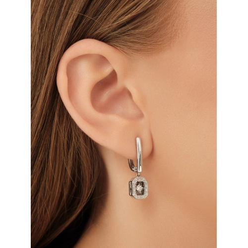 Серьги из белого золота 585 пробы с бриллиантами