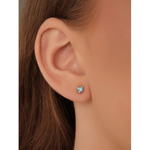 Серьги пусеты из золота 585 пробы с топазами