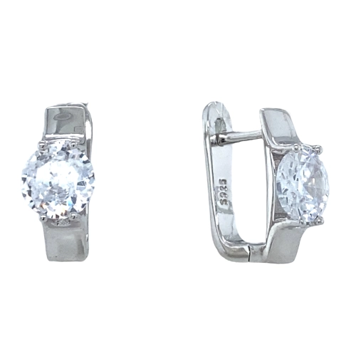 Серьги из серебра 925 пробы с цирконами