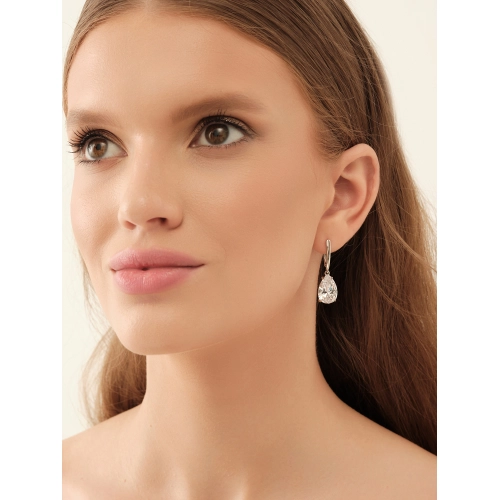 Серьги из серебра 925 пробы с фианитами