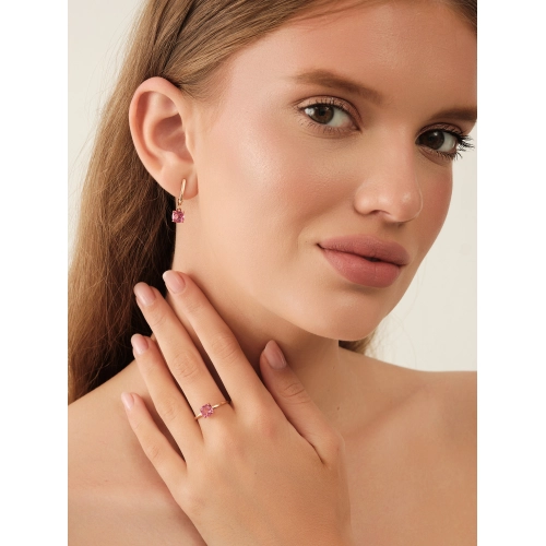 Серьги из золота 585 пробы с топазами