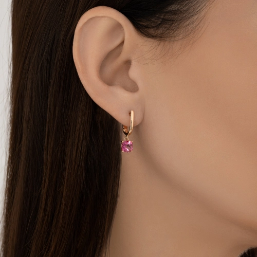 Серьги из золота 585 пробы с топазами