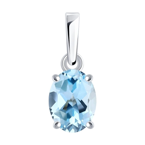 Подвеска из серебра 925 пробы с топазами