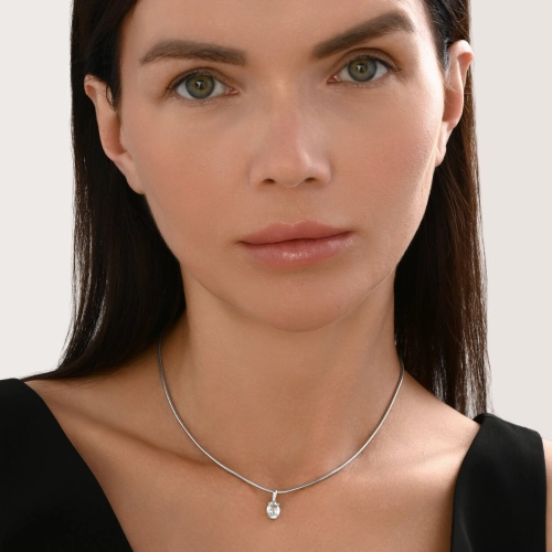 Подвеска из серебра 925 пробы с топазами