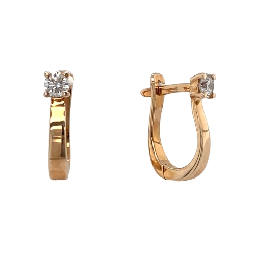 Серьги из золота 585 пробы с бриллиантами