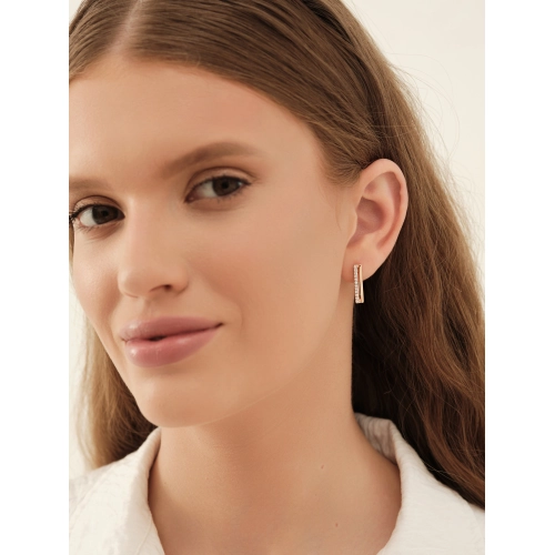 Серьги из золота 585 пробы с фианитами