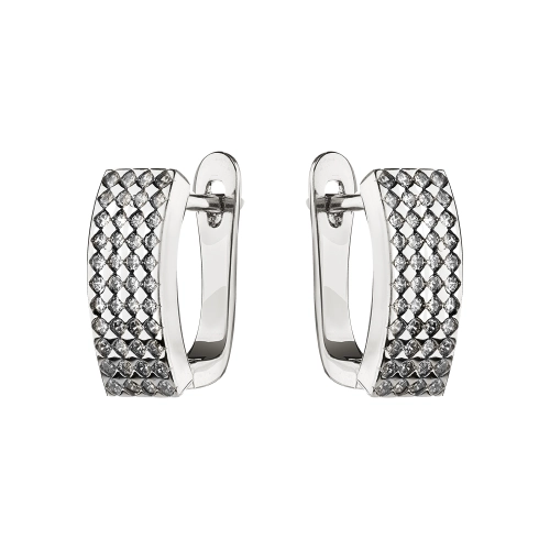 Серьги из серебра 925 пробы с цирконами