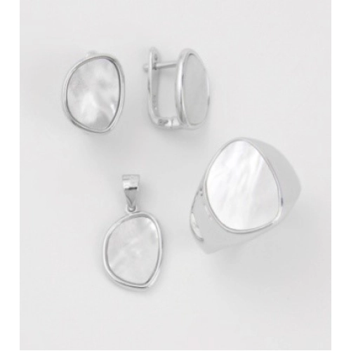 Серьги из серебра 925 пробы с перламутром