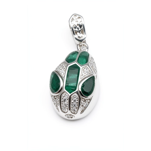 Подвеска (925) перламутр, циркон