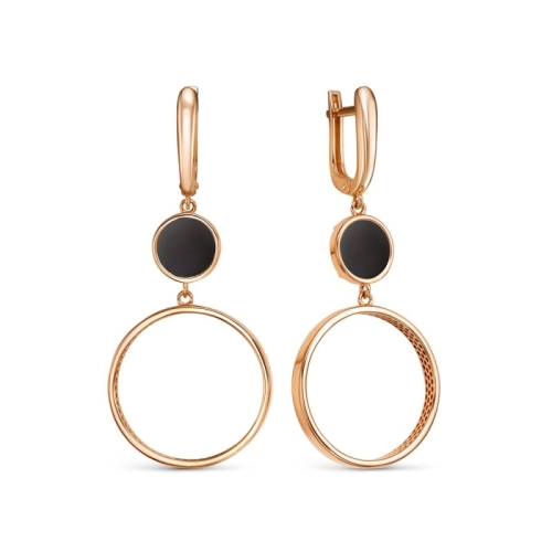 Серьги из серебра 925 пробы с ониксом