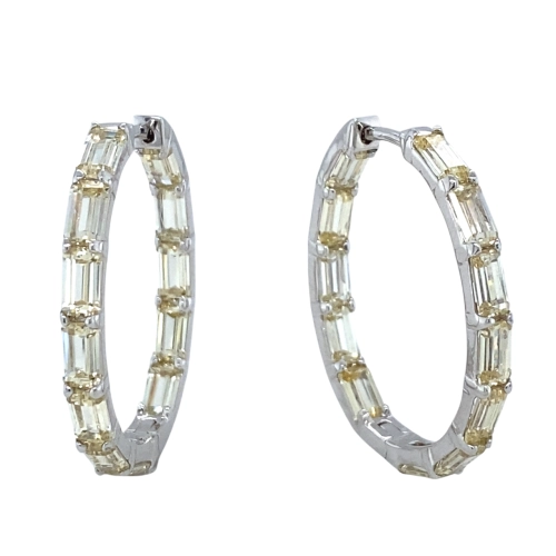 Серьги из серебра 925 пробы с цирконами