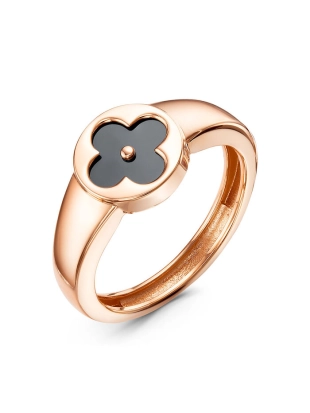 Кольцо из золота 585 пробы с ониксом