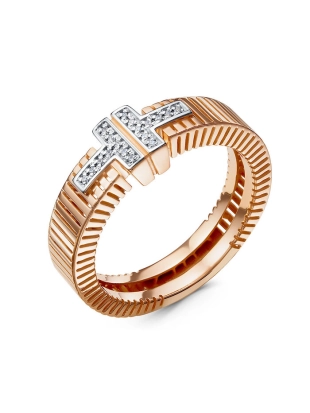 Кольцо из золота 585 пробы с фианитами