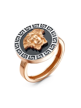 Кольцо из золота 585 пробы с ониксом