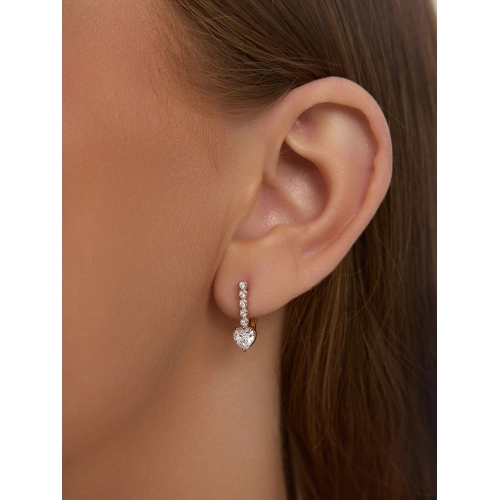 Серьги из золота 585 пробы с фианитами