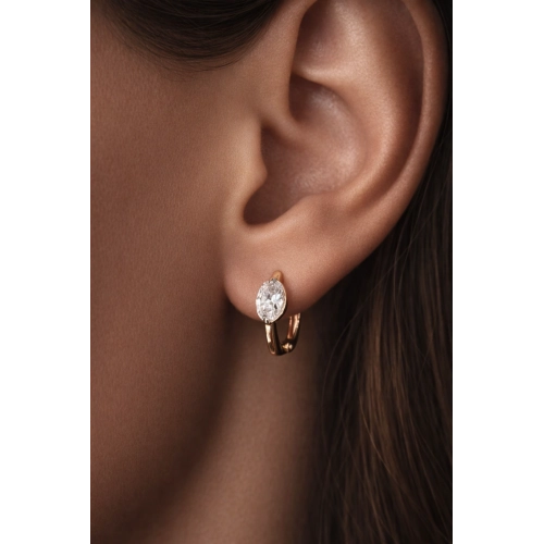 Серьги из золота 585 пробы с фианитами