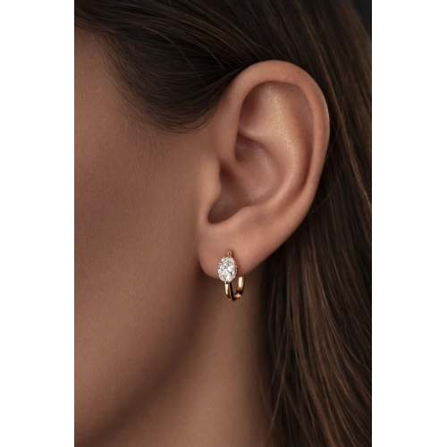 Серьги из золота 585 пробы с фианитами