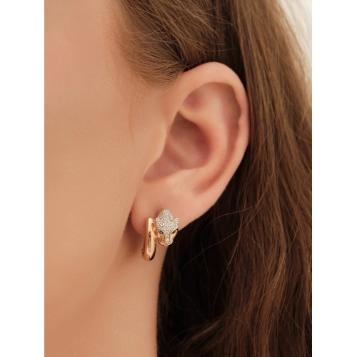 Серьги из золота 585 пробы с фианитами