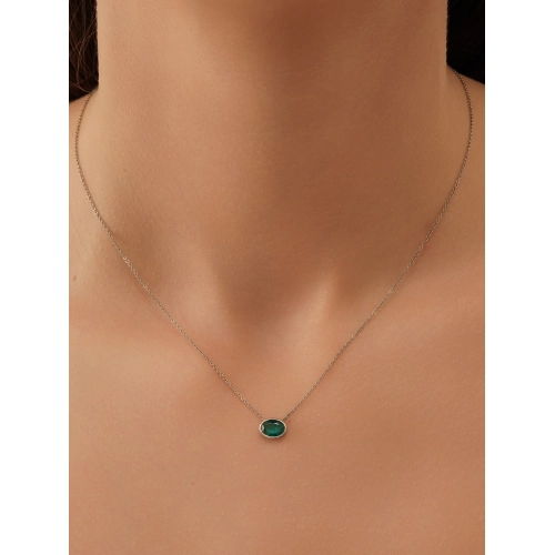 Колье (925) топаз кристалл