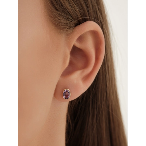 Пусеты (585 ж) аметист