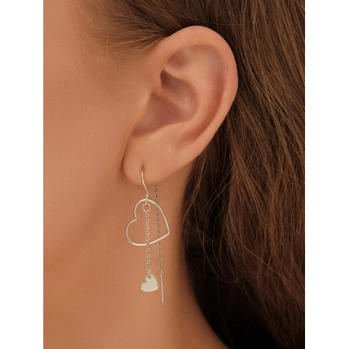 Серьги продевки из серебра 925 пробы