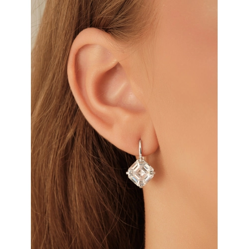 Серьги из серебра 925 пробы с фианитами