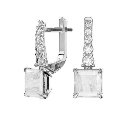 Серьги из серебра 925 пробы с фианитами